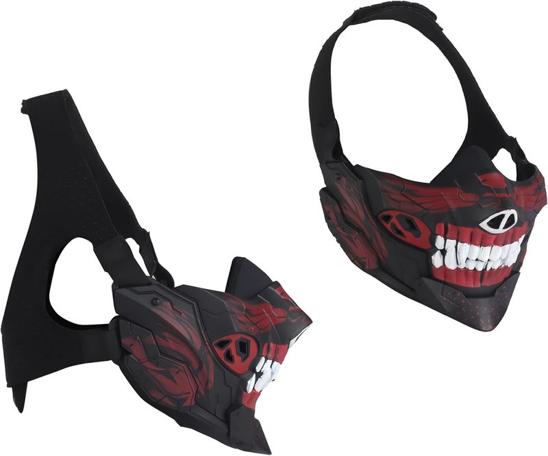 JFFCESTORE Tactical Airsoft Half Face Masks, Rebel Skull Airsoft Half Face Mask Airsoft Protective Masks for Cs War Game Halloween Party - Image 1